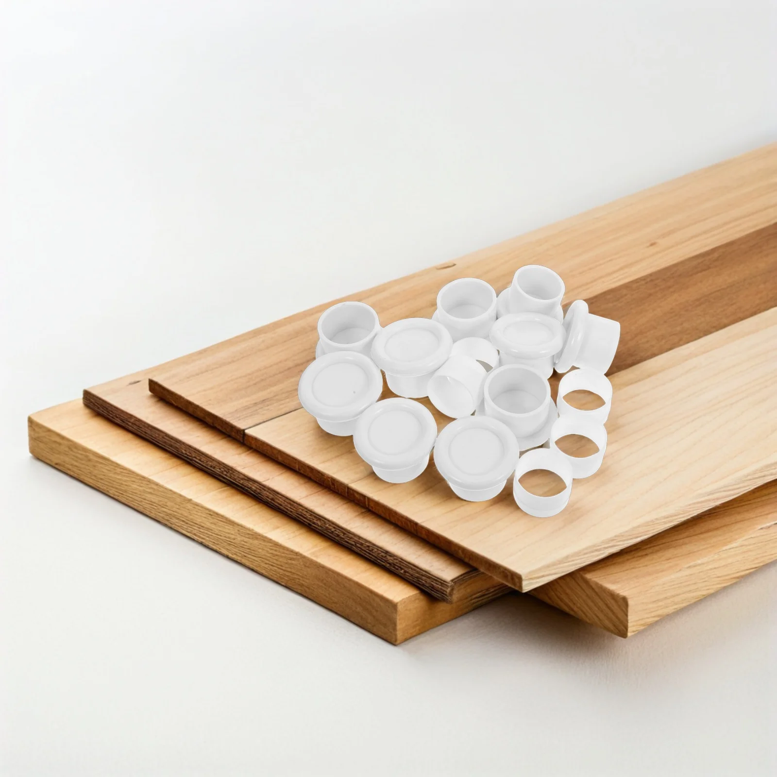 

5Sets Window Curtain Rod Caps White PVC Non-Slip Shower Rod End Cover Curtain Track Replacement Bathroom Balcony