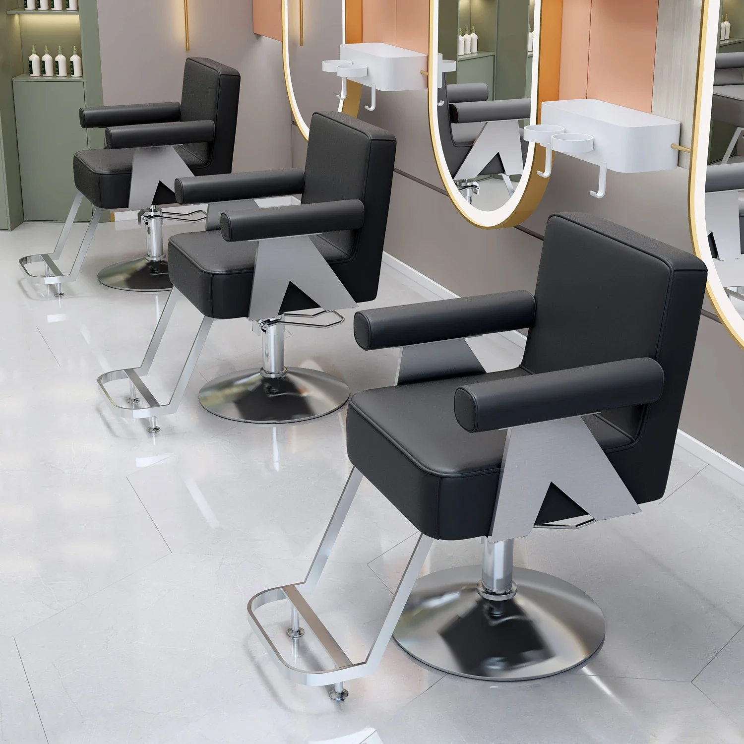 Barber chair, hairdressing chair, hair salon, special barber shop, hairdresser chair, haircut, Internet celebrity fashion sho