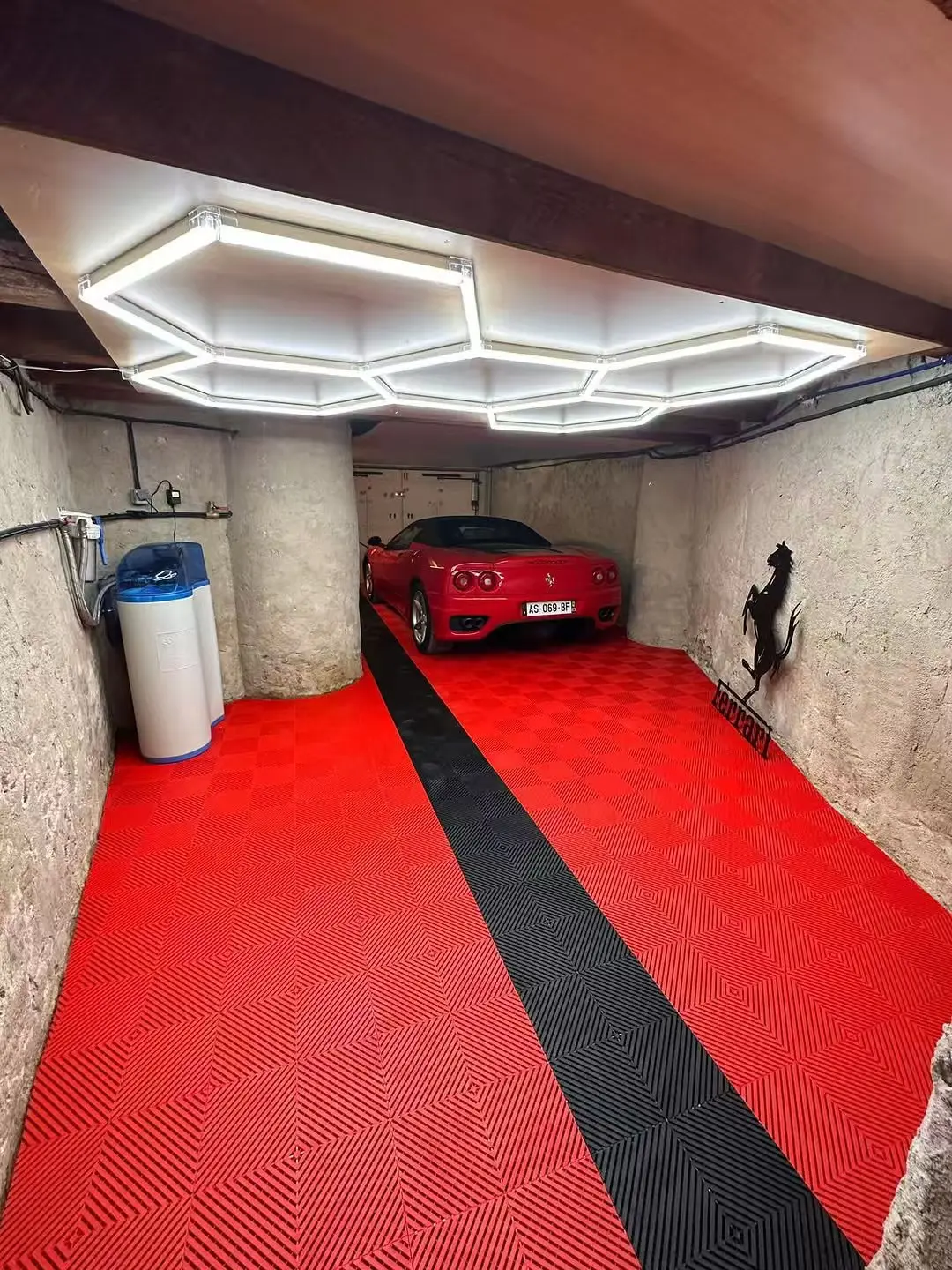 Car Wash Room Plastic Mosaic Grid Floor Multi-Function Car Wash Shop Floor Grille
