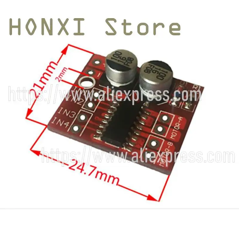 2PCS Two-way dc motor driver module and reversing PWM speed control stepping motor driver L298 mini dual H bridge