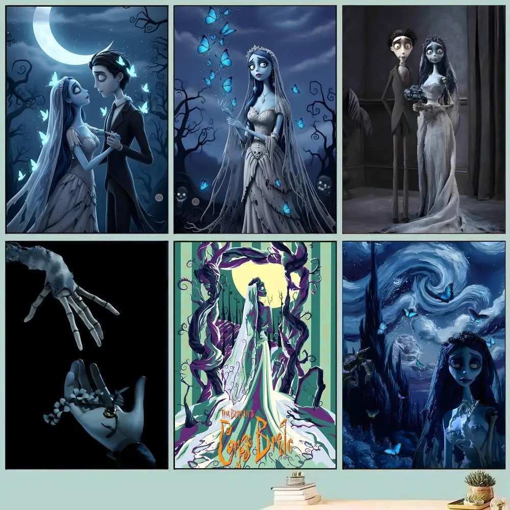 Anime C-Corpse Bride Poster Room Decor Home Wall Art Printing Waterproof Garage Bed Room Posters Gift