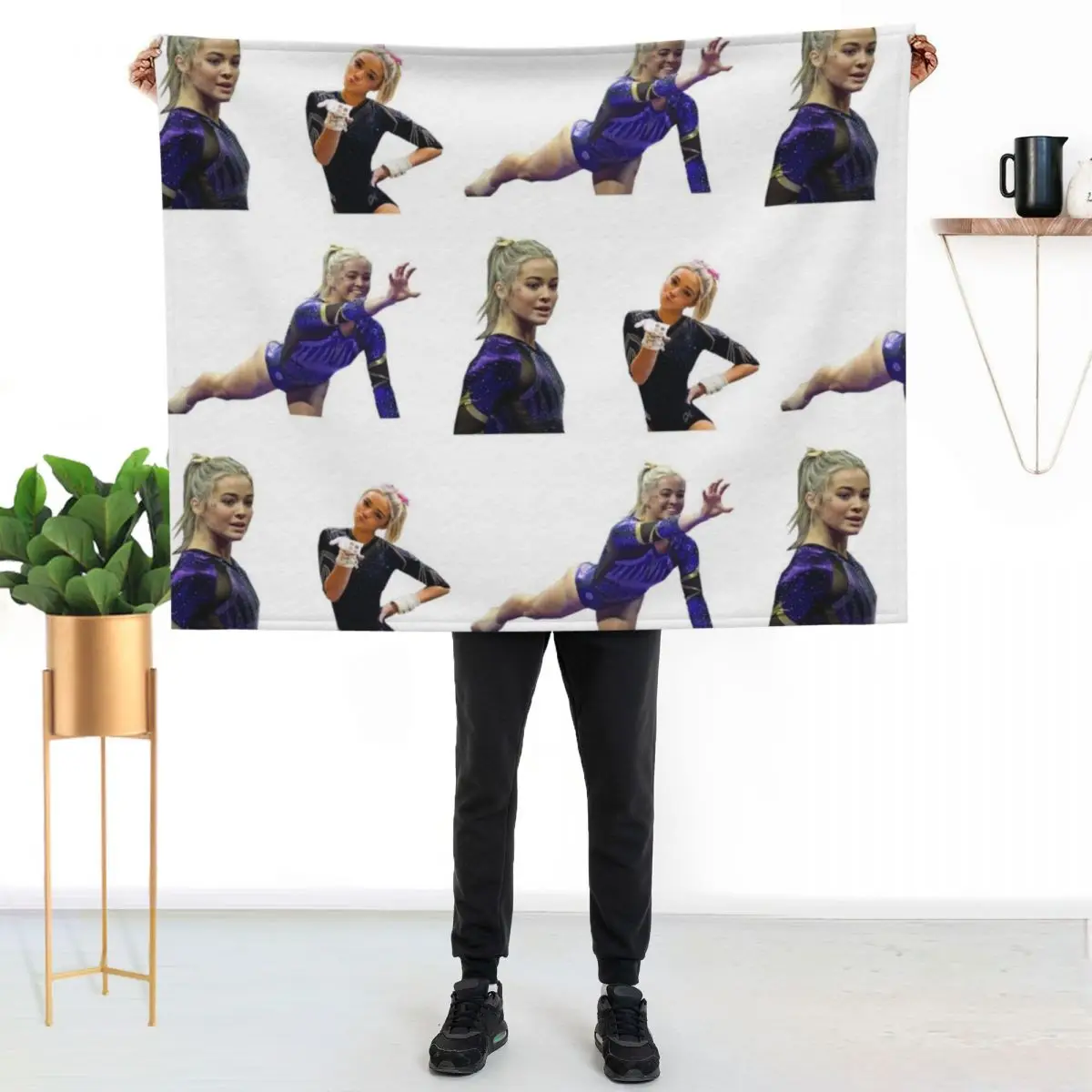 Livvy Olivia Dunne pack Throw Blanket Flannel Fleece Soft Warm Throw Blanket