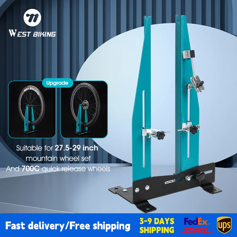WEST BIKING Bicycle Wheel Truing Stand Bike Tire Tuning Table High Carbon Steel Bike Wheel Correction Stand Rack Repair Tool