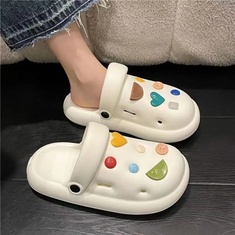 Unisex Beach Shoes Flat Sandals Garden Slippers Anti-slip Kids Hole Shoes Clog Toddler Slides for Boys and Girls