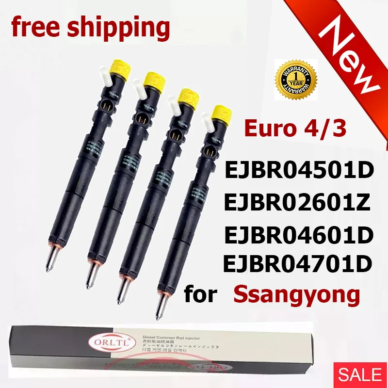 New Injector EJBR04501D EJBR02601Z EJBR04601D EJBR04701D A6640170021 6640170221 A6640170222 For Delphi SSANGYONG Euro 3 4PC/lot