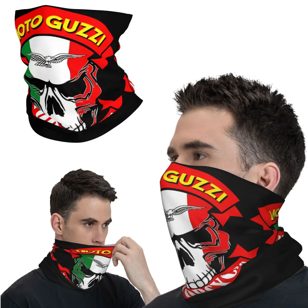 Stylish Guzzi Bandana Neck Cover Printed Motocross Wrap Scarf Running Unisex Adult Washable