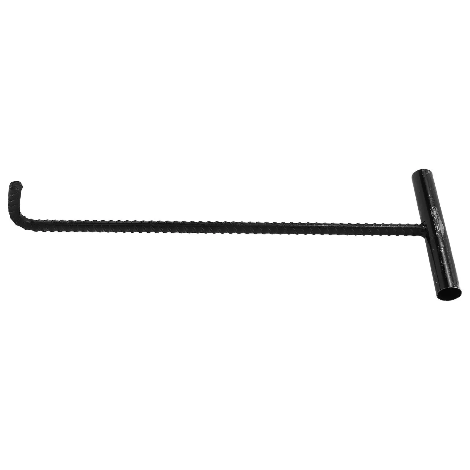 Heavy Duty T-Post Manhole Hook High Strength Steel Manhole Cover Lifter for Utility Plumbing Sewer Drain Lid Pulling Tool