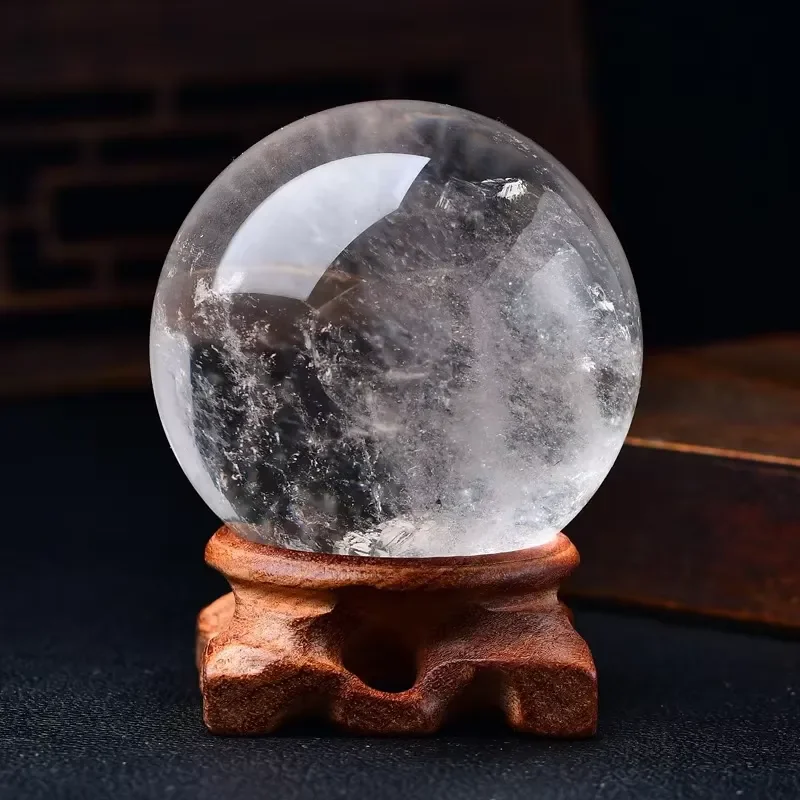 Natural White Clear Quartz Crystal Ball for Healing Meditation Home Decor Wholesale Price High Quality Transparent Sphere