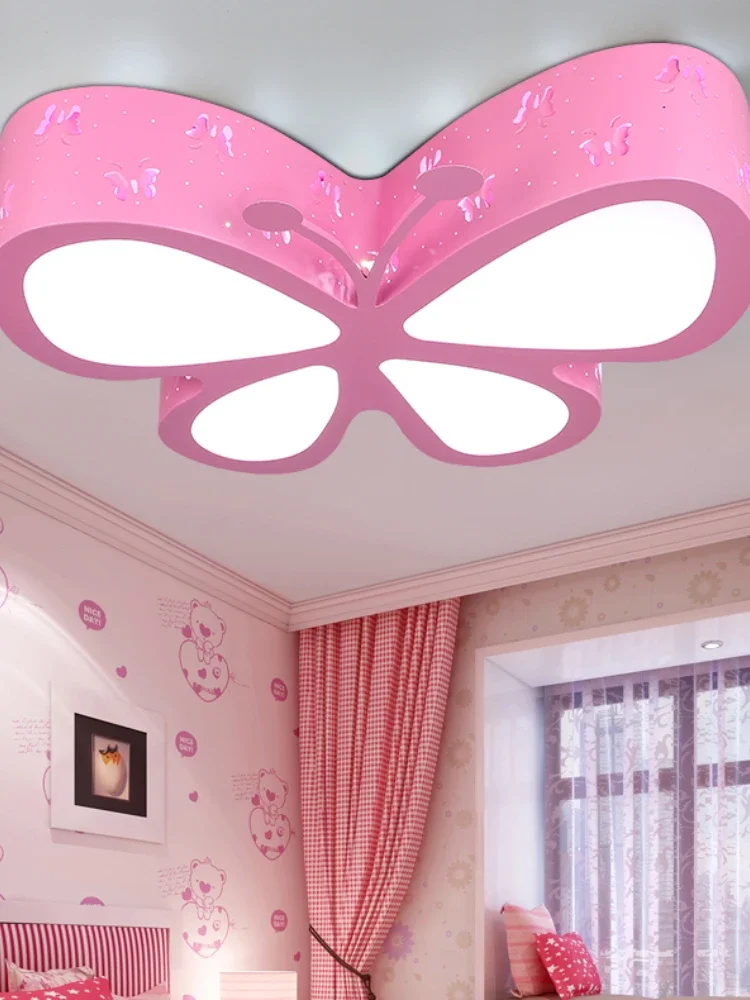 

Modern brief children bedroom colorful butterfly hollow iron LED ceiling lamp home deco dining room acrylic ceiling light