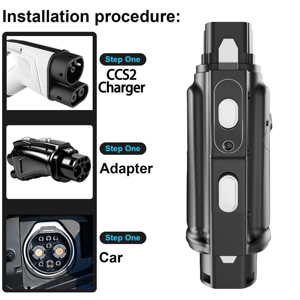 Unirise CCS2 To GBT EV Adapter Connector 1000V 300kW DC Fast Charging Converter For Electric Car CCS2 to GB/T Ev Charger Adaptor