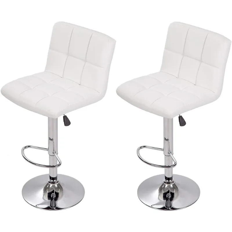 Bar Stool Barstools Bar Chairs Counter Height Adjustable Swivel Stool with Back PU Leather Kitchen Counter Stools Set of 2