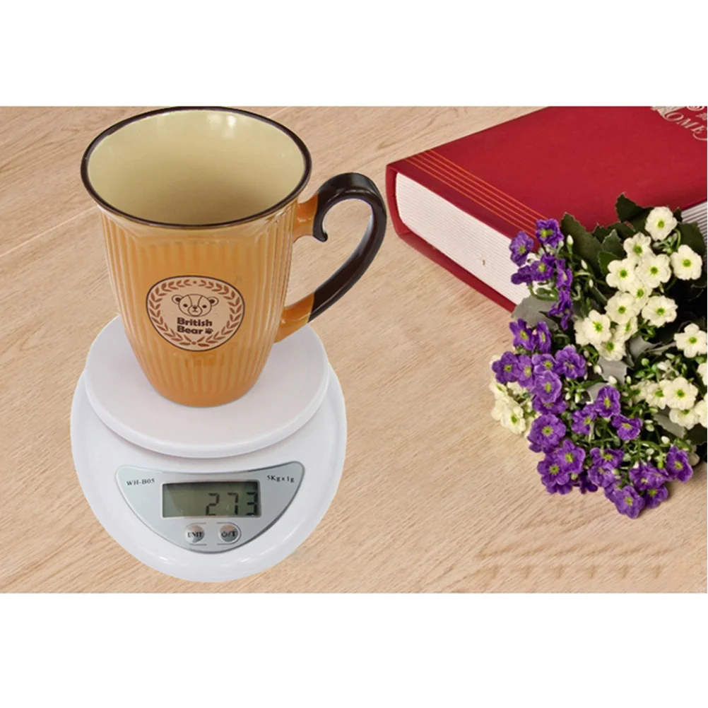 

Electronic Scale 5Kg/1G High Precision Lcd Kitchen Weighing Scale Tare Function For Food Baking Ingredients Milk