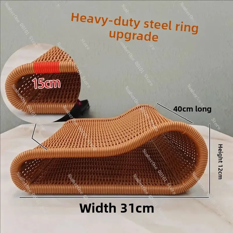 Handmade Summer Imitation Rattan Woven Pillow, Anti-Numb Arm Cervical Spine Support Cool Sleep Aid for Hot Sleepers