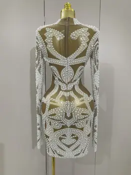 8 best sales فستان طويل مزين باللؤلؤ - №8