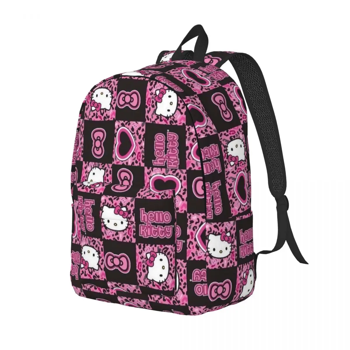 Hello Kitty dessin animé pour hommes femmes étudiant école Bookbag Kawaii toile sac à dos collège lycée léger