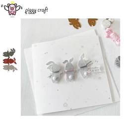 Piggy Craft metal cutting dies cut die mold Easter bunny decoration Scrapbook paper craft knife mould blade punch stencils dies