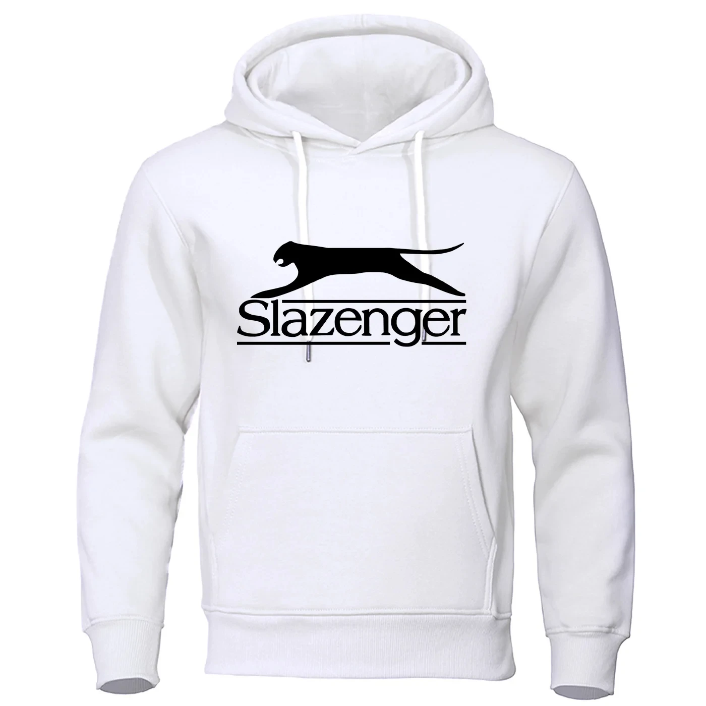 2024 Slazenger Fashion Autumn New Fashion Letter Minimalist Print Stretch Top Loose Boys and Girls Hooded Sweater Hip Hoodie