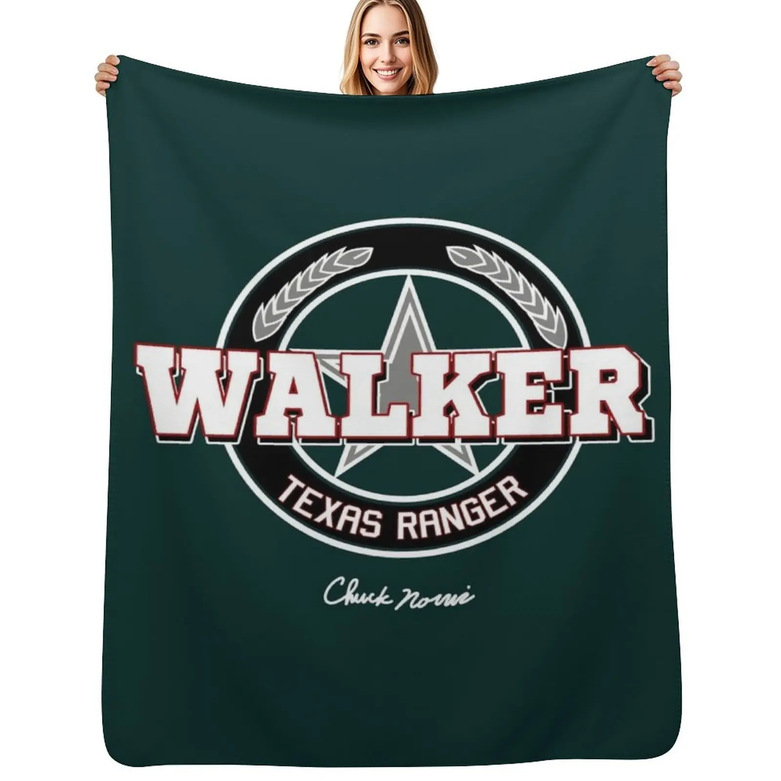 Manta de la serie Walker Texas Ranger Cast Crew de los años 90 con Chuck Norris, manta cálida y duradera para uso diario en el hogar