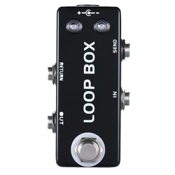 Loop Box Guitar Effect Pedal Switcher, seleção do canal, True Bypass, guitarra peças, Looper