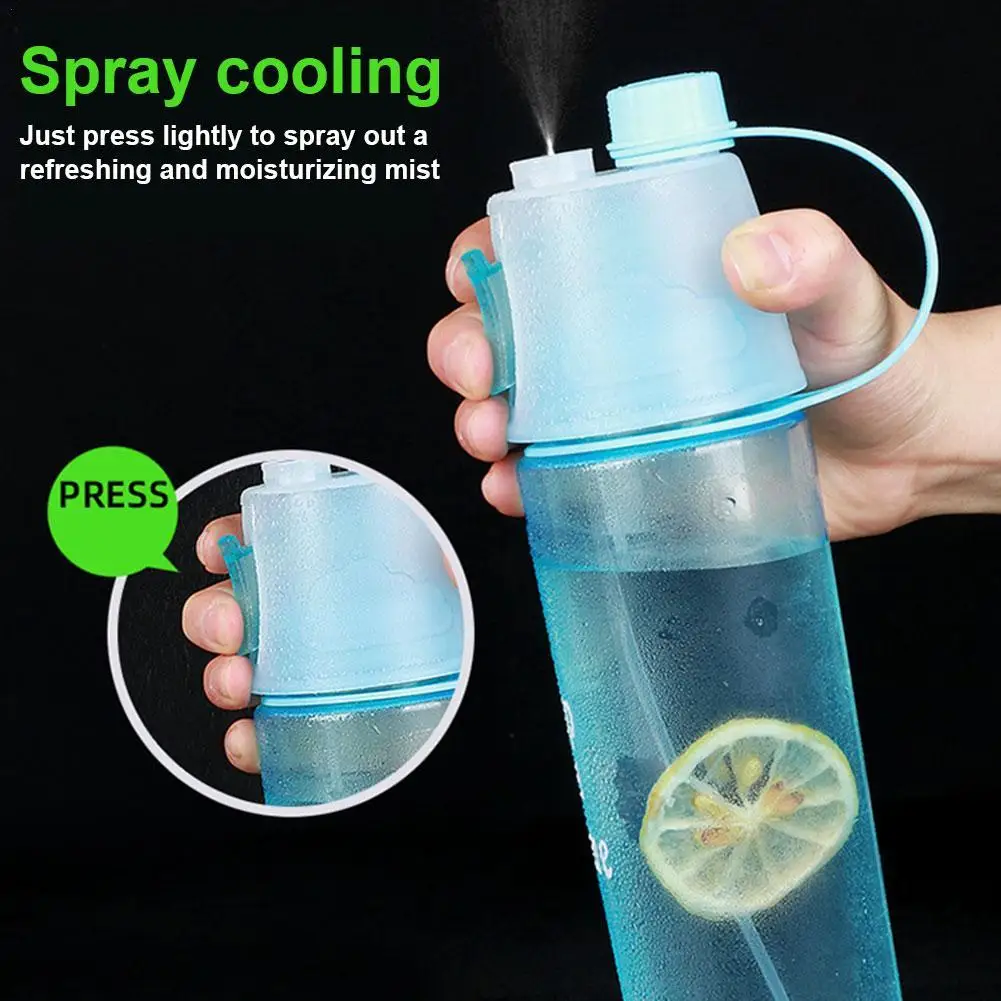 

600ml Water Bottle for Girls Outdoor Sport Fitness Water Cup Large Capacity Spray Bottle BPA Free Drinkware Travel Bottles