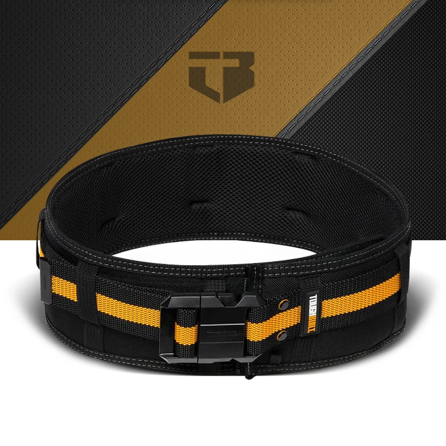 ToughBuilt TB-CT-41P Padded Belt for Professionals Steel Buckle Heavy Duty Buckle / Back Support for Waist Bag Clip Tech Hubs