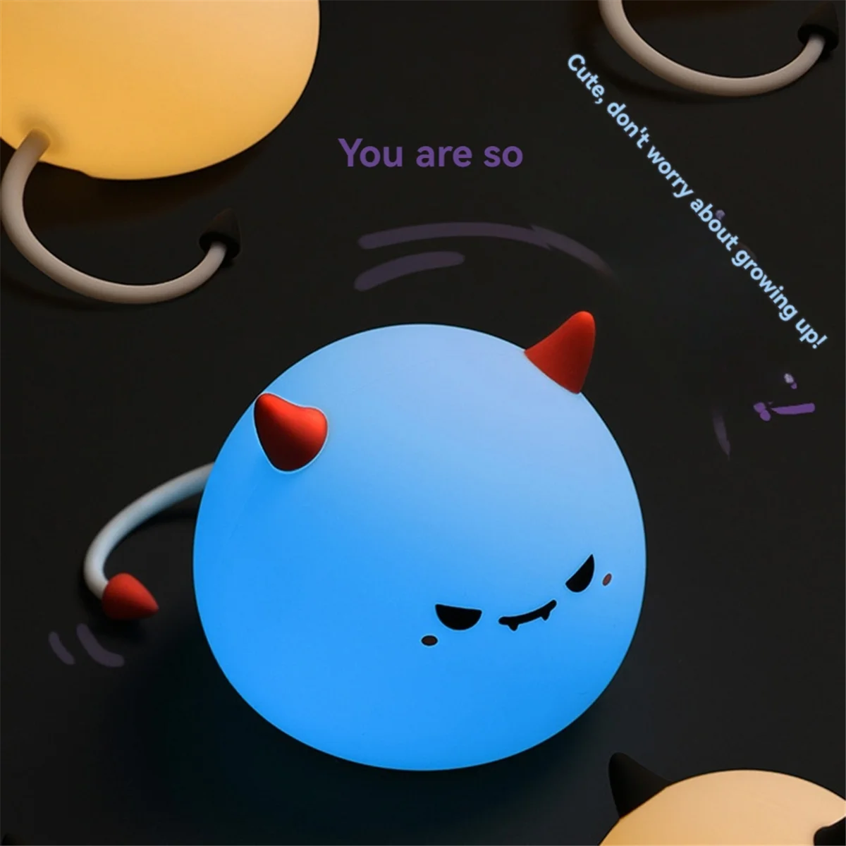 Poinpetite lampe de sécurité, éclairage doux, petite veilleuse, lampe de chevet, orange, rouge