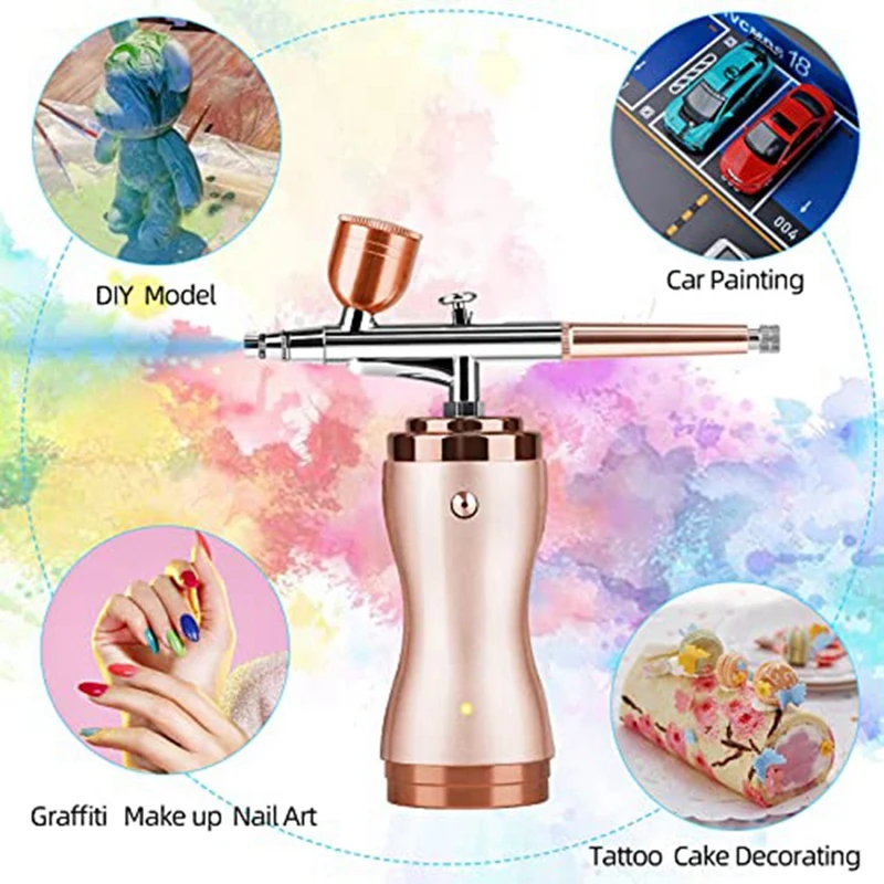 Аэрограф из алюминиевого сплава с компрессором для рисования, мини-Аэрограф с соплом 0,3 мм