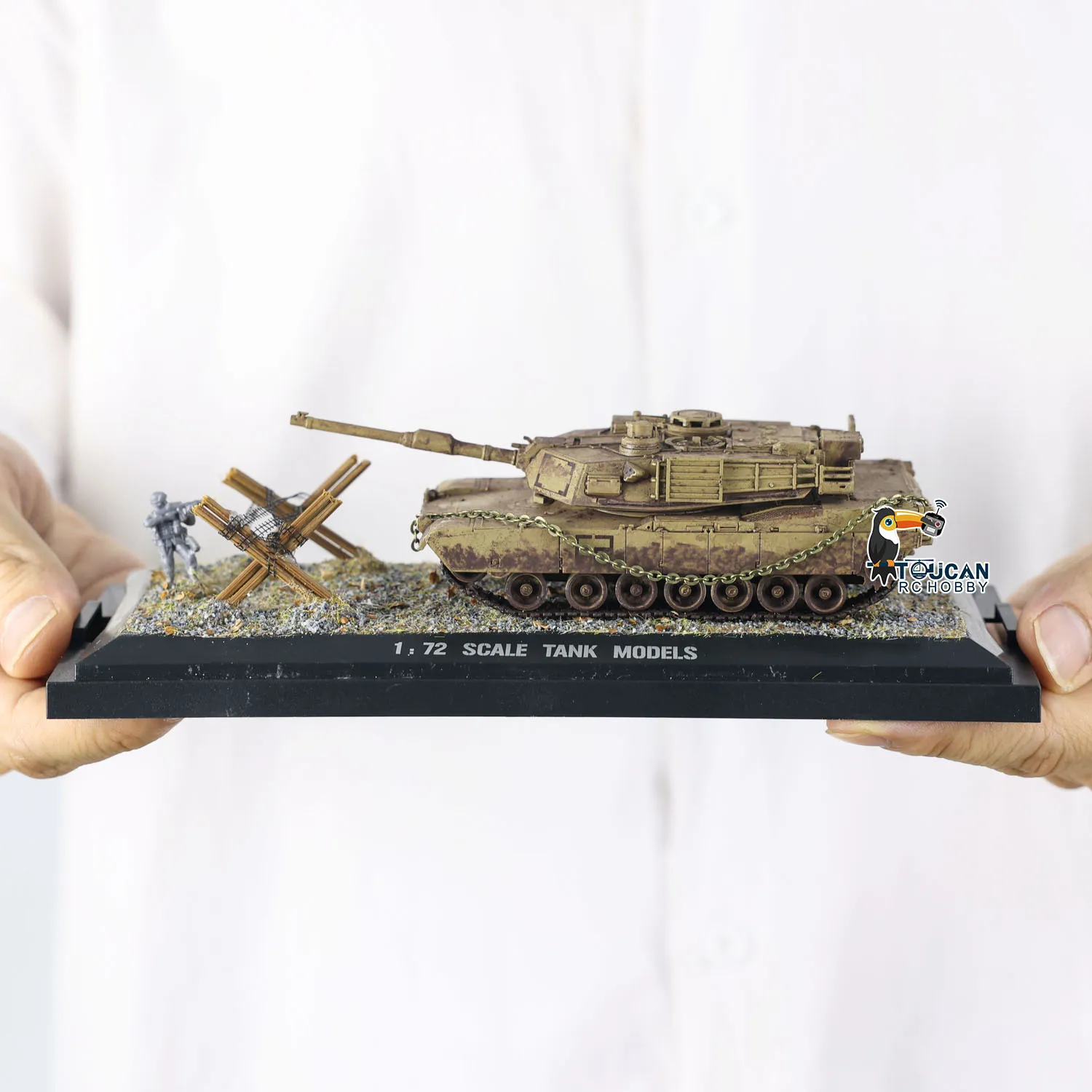 Henglong US Abrams M1A2 3918 Static Plastic Tank 1/72 Scale Model Without Radio System Electronics Mini Toys Boys Gifts TH24304