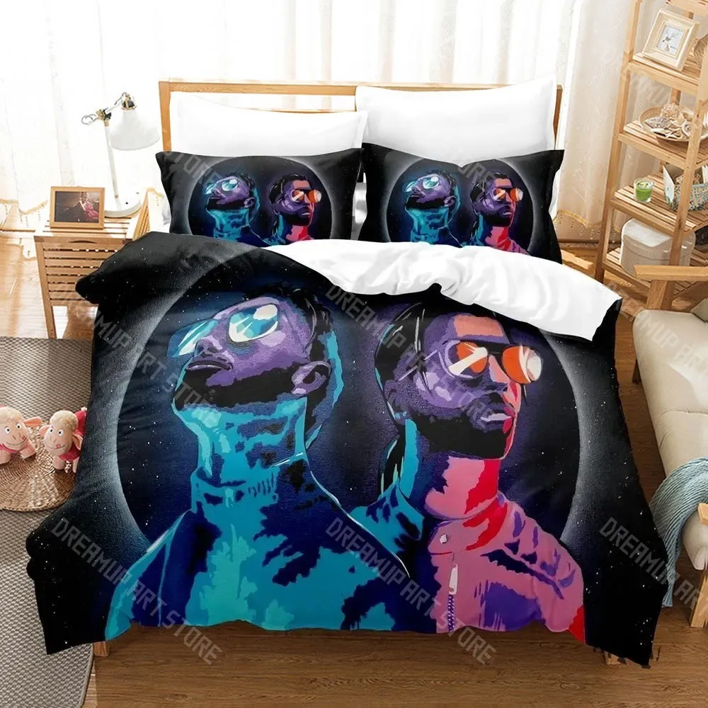 3D Printed PNL Rap Duo Bedding Set for Boys Girls Duvet Cover And Pillowcase Included Twin Queen King Full Single Double Sizes