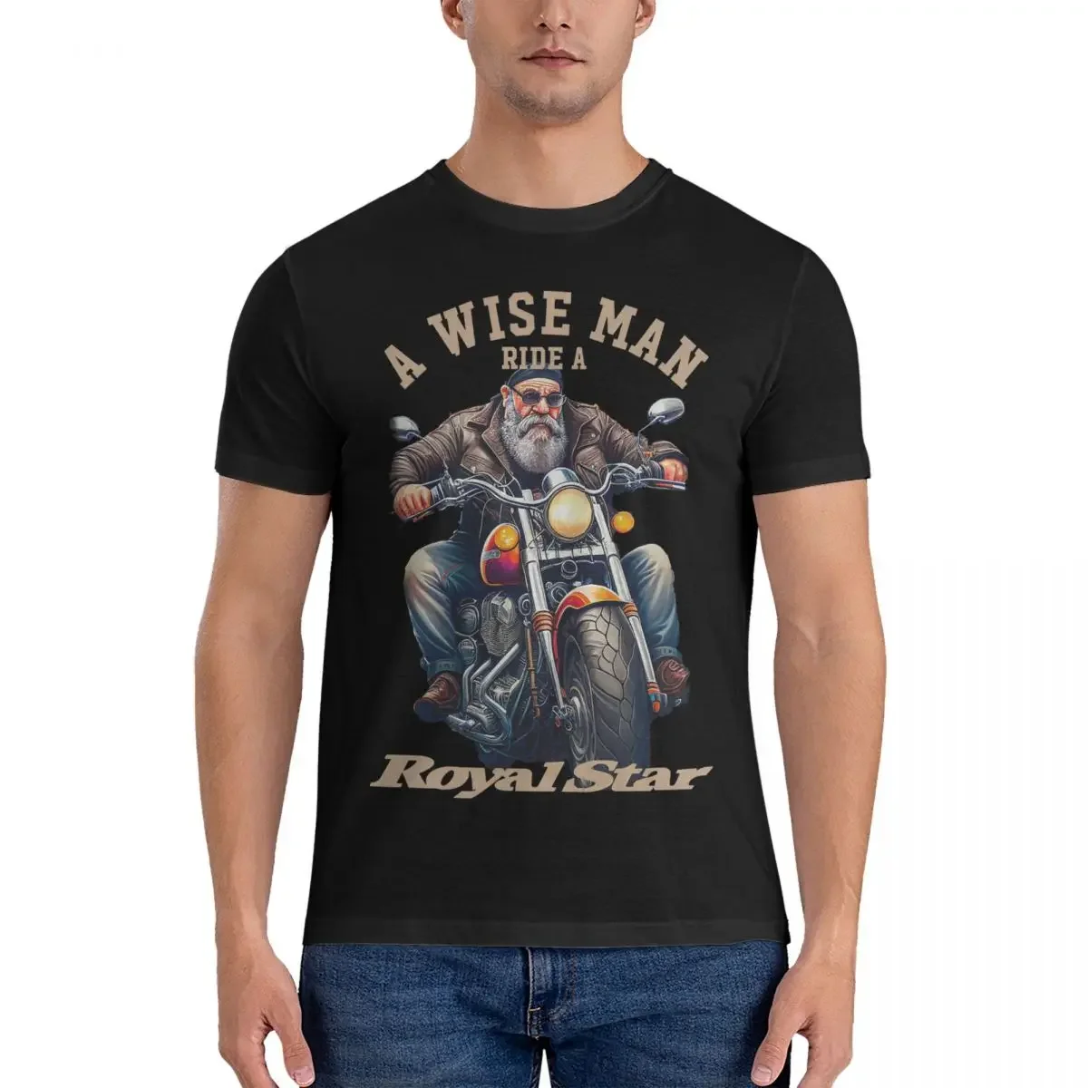 Men T-Shirts Wise Man Royal  XVZ 1300 Awesome 100% Cotton Tees Short Sleeve Motorcycles Moto T Shirt Round Neck Tops Adult