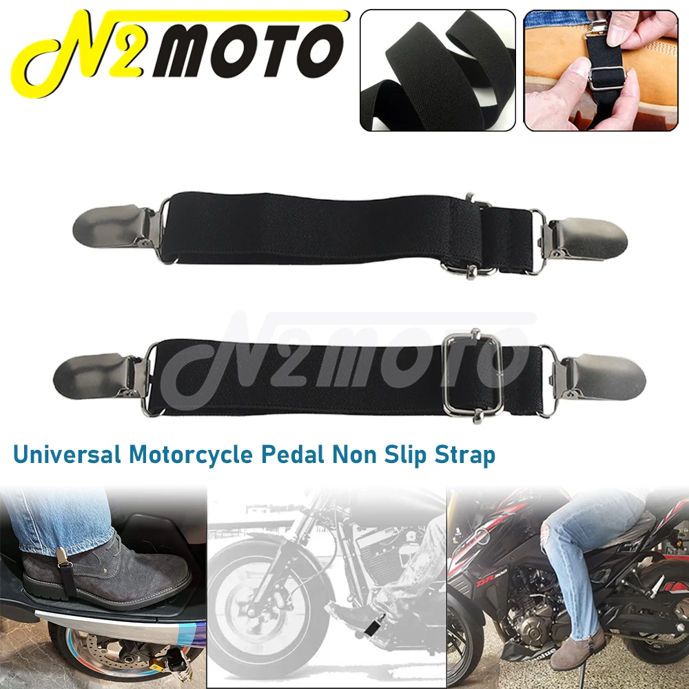 

Motorcycle Jeans Equipment Pants Tie Straps Boot Clip Pedal Non Slip Strap Universal For Harley Cafe Racer Honda Yamaha Kawasaki