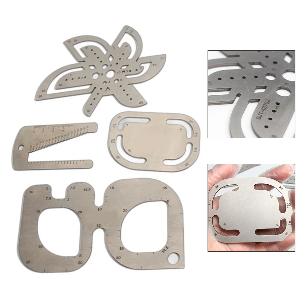 

101*130*2 мм измерительный инструмент, режущие инструменты для кожаного ремешка, инструмент для ремешка для часов, кожаный ремешок, измерительный материал из нержавеющей стали