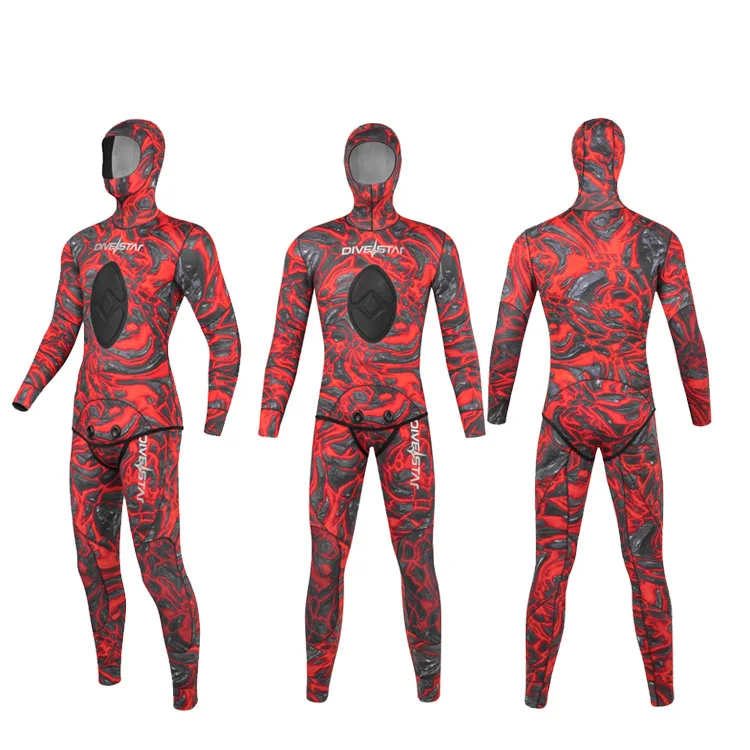 3MM Neoprene Camouflage Yamamoto Keep Warm Surfing Wetsuit Two Pieces Scuba Snorkeling Swimming Spearfishing Hunting Diving Suit