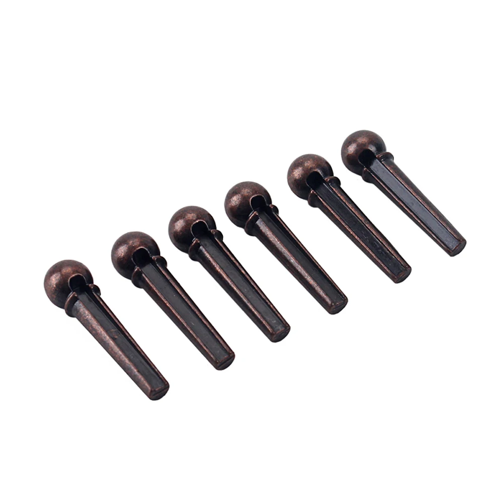 

6pcs Guitar Bridge Pin Brass String for Acoustic Folk Guitars Replacement Metal Guitar Accessories Strong