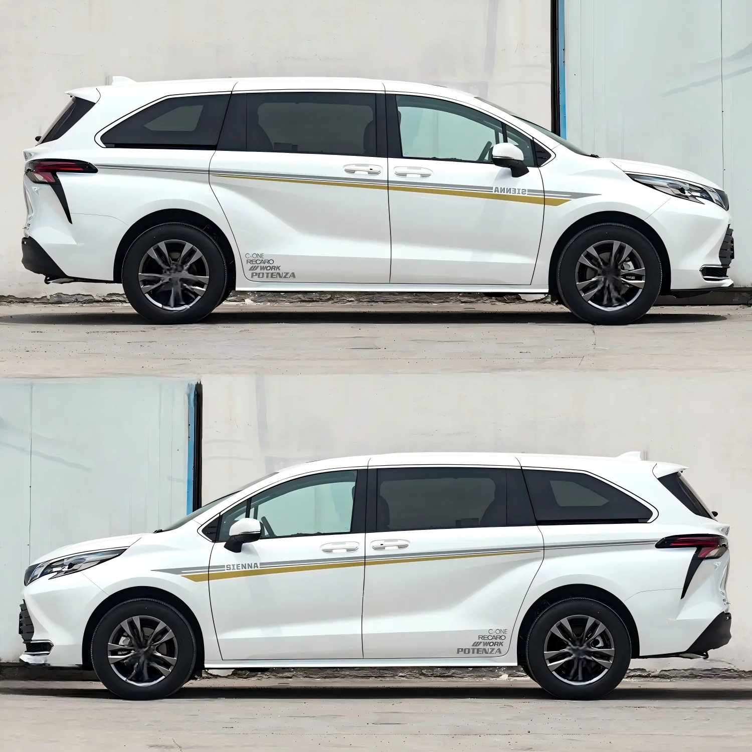 For 2027 Toyota Sienna Sport Car Sticker Minimalist Custom Body Side Stripe Door Decal Auto Styling Graphics