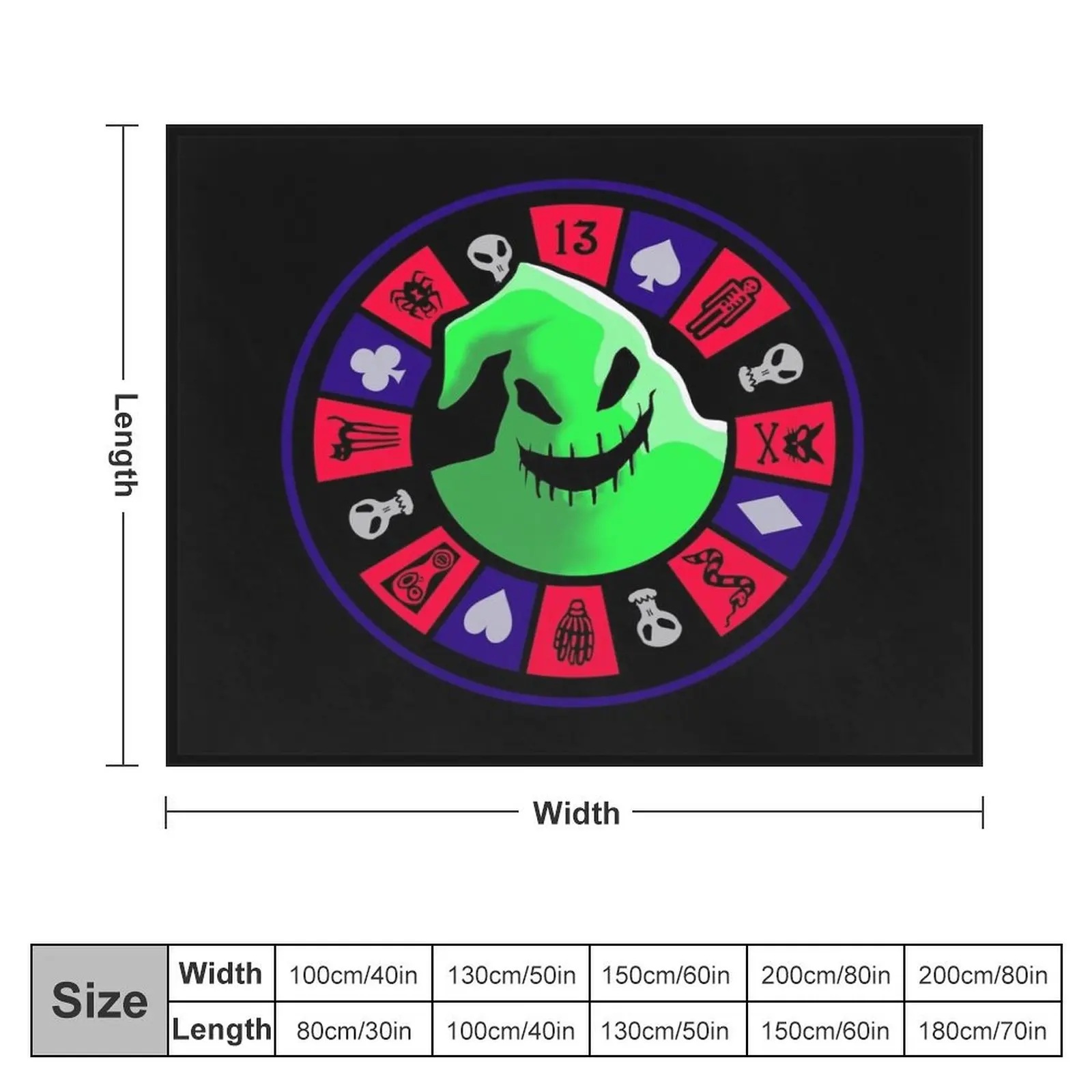 Oogie Boogie Roulette Coin Throw Blanket Loose heavy to sleep Warm Flannels Blankets