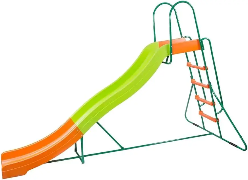 Home Playground Equipment: 10' Indoor/Outdoor Wavy Slide, Ages 3 to 10, 2024 Toy