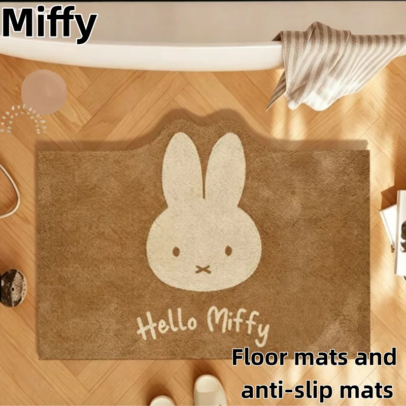 

Miffy Bath Mat, Absorbent & Non-Slip Floor Mat for Bathroom, Kitchen, and Restroom