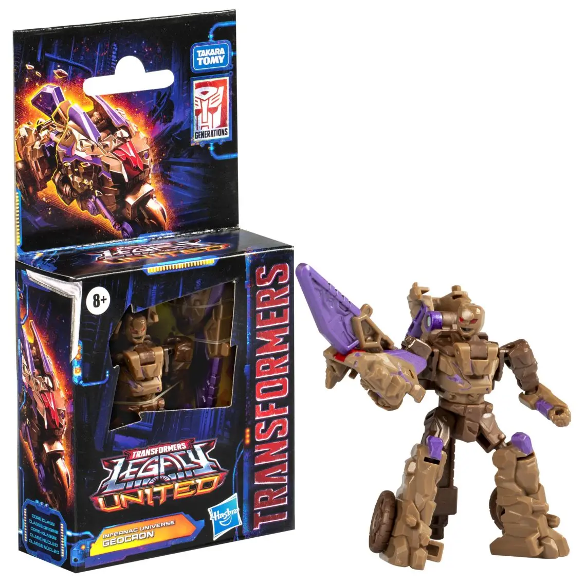 [in-stock] Hasbro Transformers Legacy: United Core Class Infernac Universe Geocron Action Figures Anime Gift Birthday Present