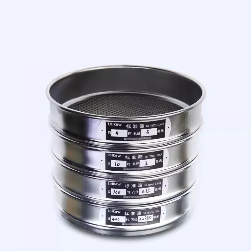 Dia 20cm From 8 mesh To 200mesh Stainless Steel Net Chroming Body Test Sieve Standard Test Sieve Laboratory sieve