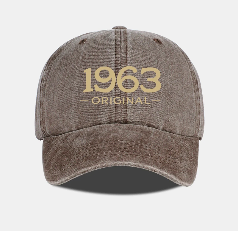 Retro 1963 Original Bedruckte Gewaschene Baseballkappe - Verstellbar, Outdoor, Casual, Unisex, Dad Cap - Vatertagsgeschenk – Detail 6