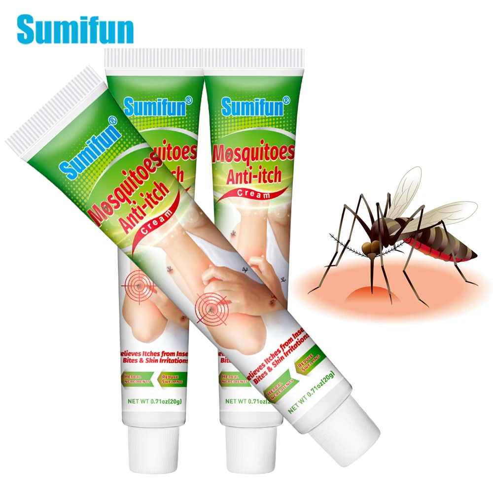 

1/3Pcs Sumifun Mosquito Bites Cream Herbs Antibacterial Anti-Itch Ointment Repellent Itchy Skin Allergy Repair Plaster Skin Care