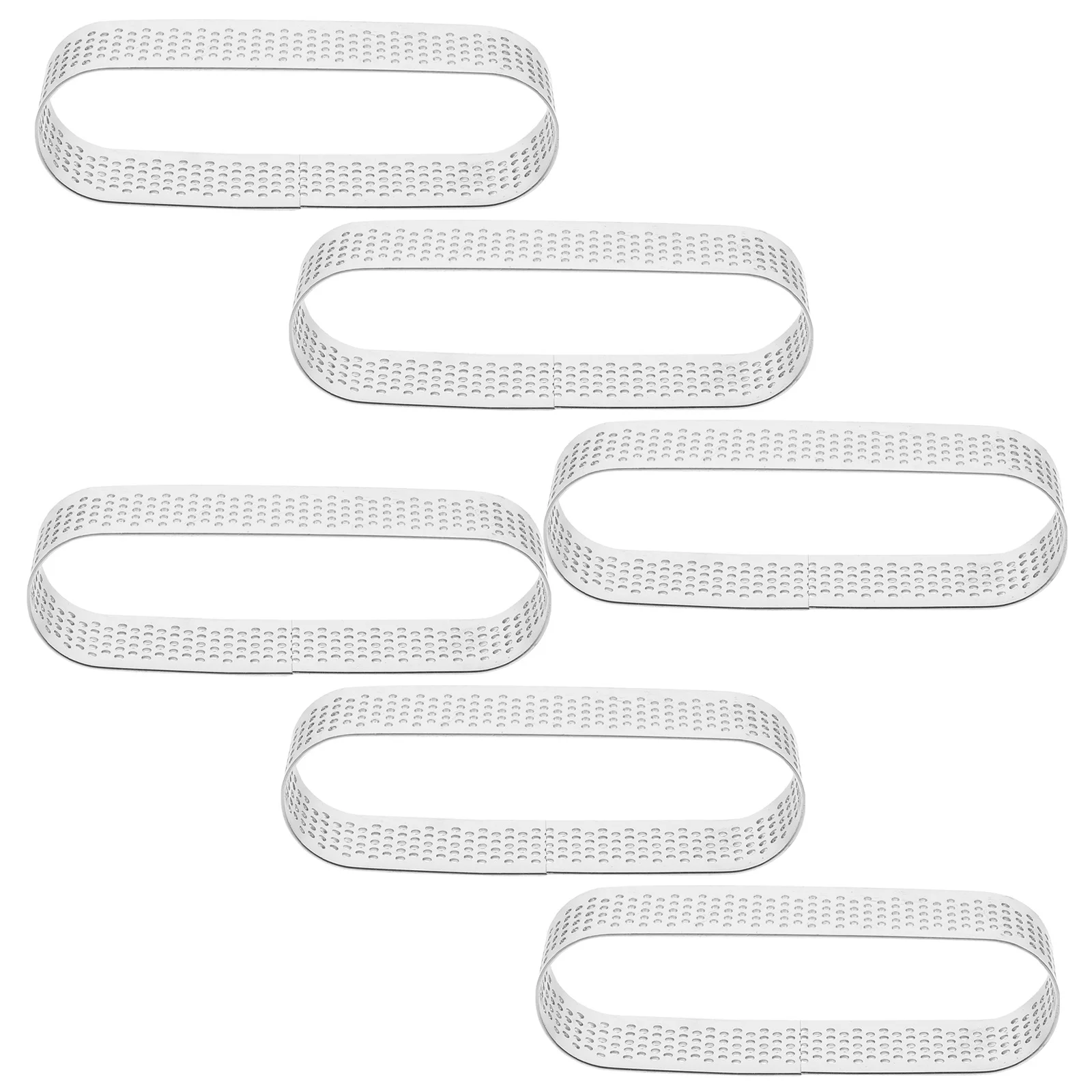 

6Pcs Oval Tart Ring Stainless Steel Baking Ring for Mousse Cake Non-Stick Reusable Mold Easy Release Dishwasher Safe