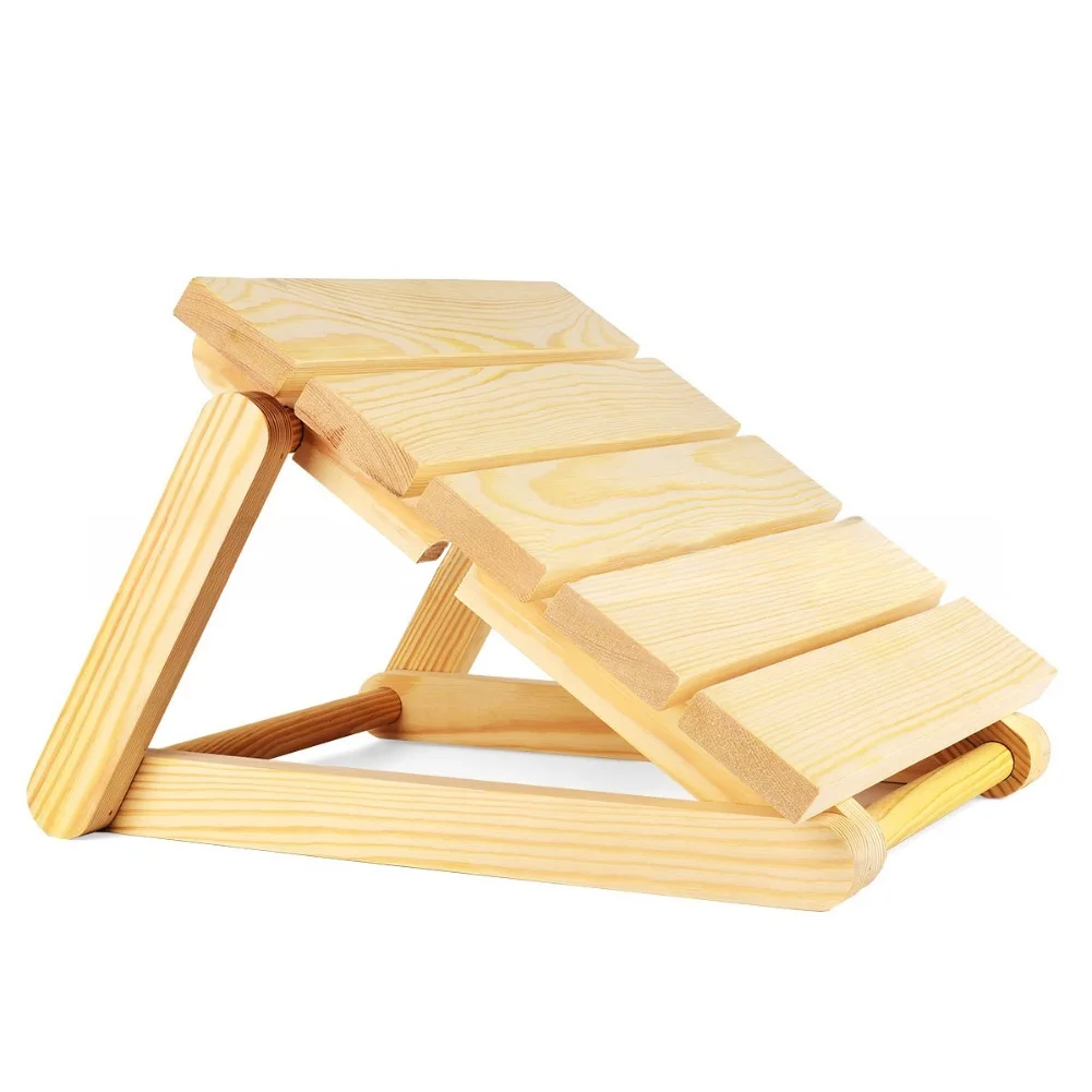 Wooden Sauna Headrest with Ergonomic Shape for Optimal Neck Support Construction for Long-Lasting Sauna Comfort