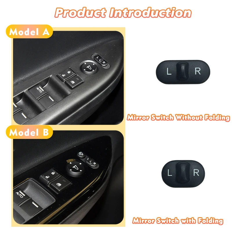 Für Honda Accord CRV XRV HRV CIVIC FIT ODYSSEY Schalterknopf zur Einstellung des Fahrer-Rückspiegels – Detail 3