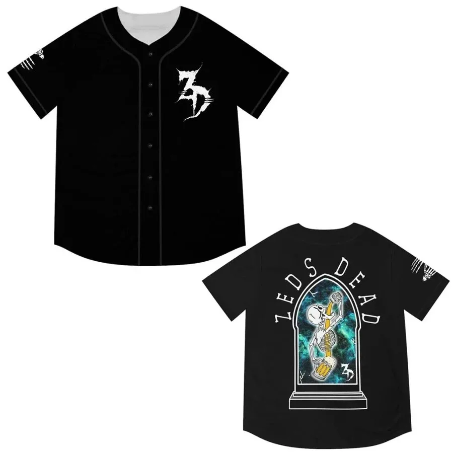 Zeds Dead Merch Short Sleeve T-shirt Baseball Jersey Streetwear Hip Hop Baseball Uniform Casual Sportswear Fashion Clothes