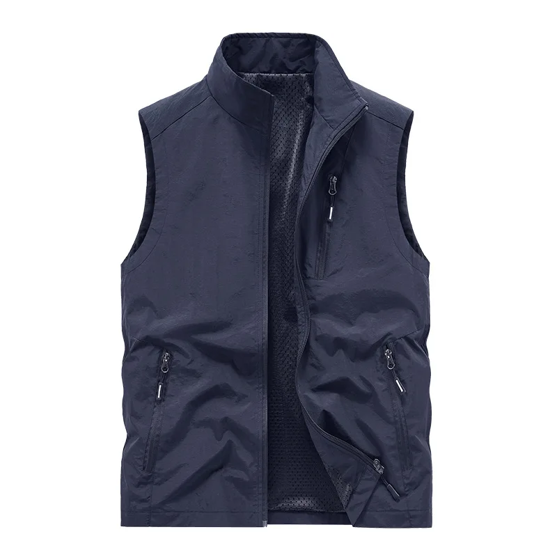 

Men's Spring Autumn Outdoor Sports Breathable Multi-Pocket Fishing Mountaineering Photography Simple Versatile Vest