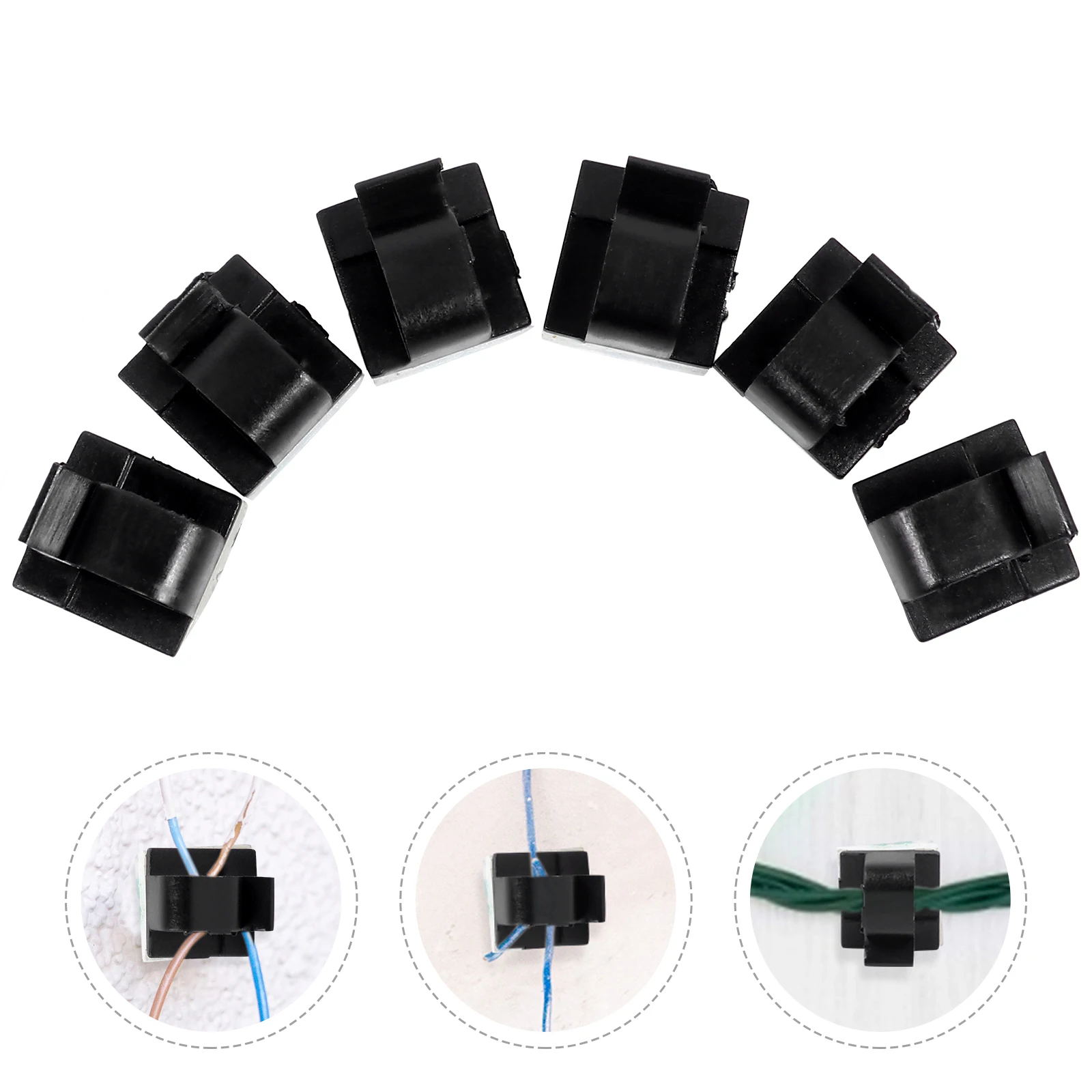 

50Pcs Cable Wire Clips Self Adhesive Cord Organizer Clamp Buckle for Tidy Home Office Cable Management Cord Management Clip