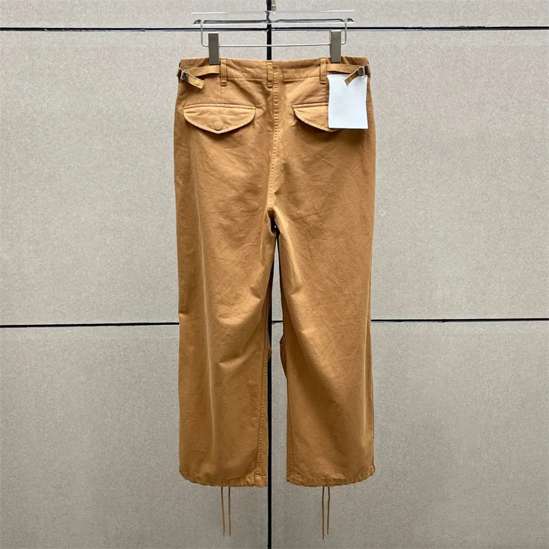 Women's pants New low rise slim fit straight leg pants for autumn 2025 Washed pure cotton cargo pants Casual versatile trousers