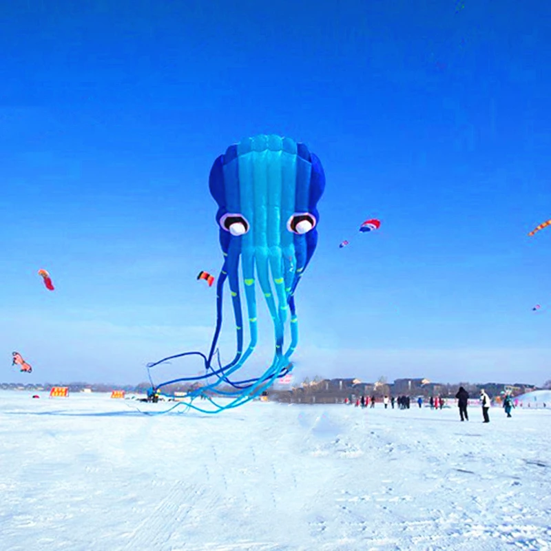 Gratis verzending 23 m octopus kite voor volwassenen kite professionele vliegers factroy zachte power vliegers opblaasbaar speelgoed draak vlieger surf